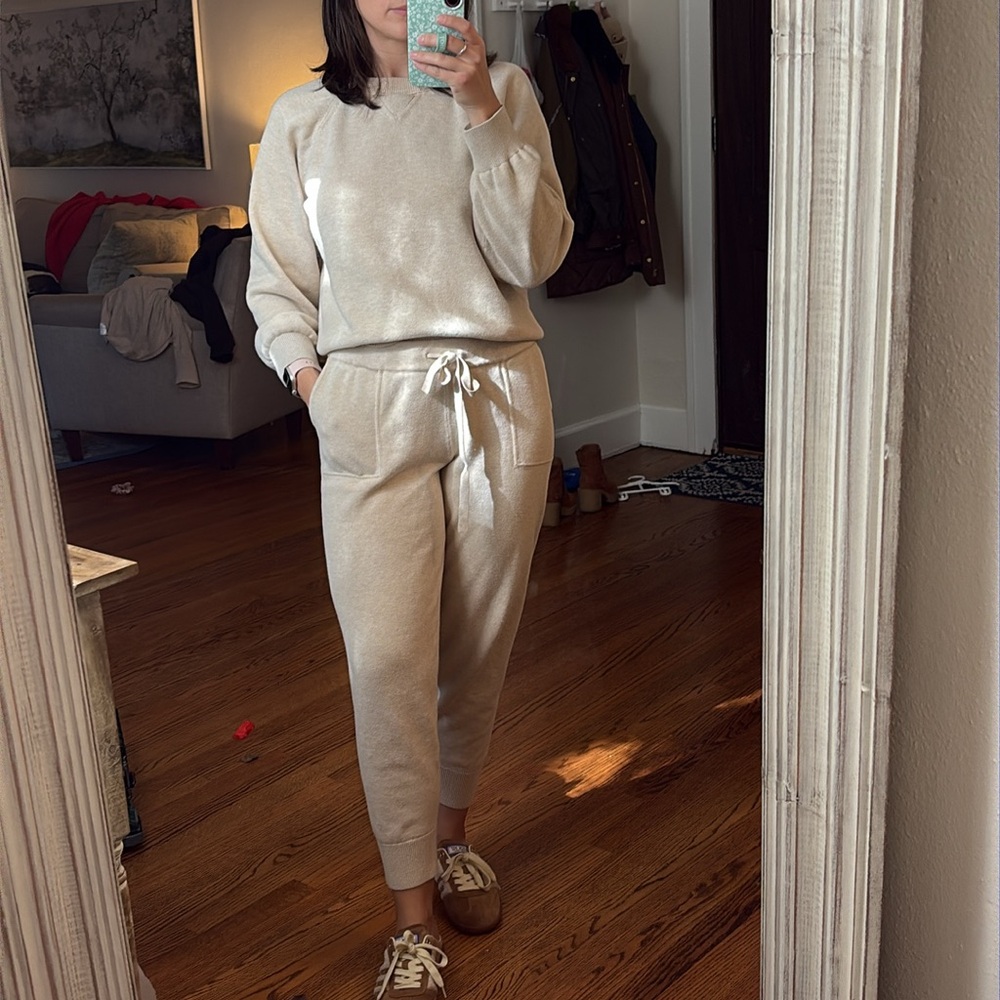 Jcrew Cotton Cashmere Jogger and Sweater Set